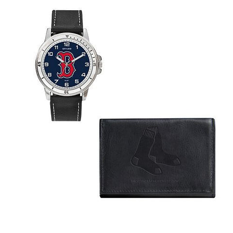 MLB Boston Red Sox Watch & Wallet Gift Set