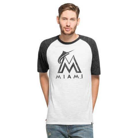 Amazing Majestic Mlb Miami Marlins Logo T-Shirt