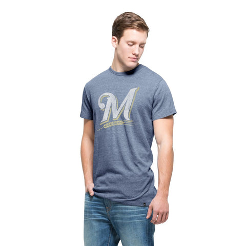 Amazing 47  Mlb Milwaukee Brewers Vintage  Logo T-Shirt