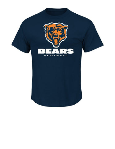 Amazing Majestic NFL Chicago Bears Vintage Feel Logo T-Shirt