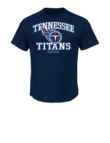 Amazing Majestic NFL Tennessee Titans Vintage Feel Logo T-Shirt