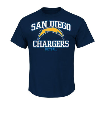 Amazing Majestic NFL San Diego Chargers Vintage Feel Logo T-Shirt