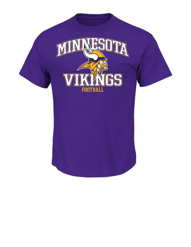 Amazing Majestic NFL Minnesota Vikings Vintage  Logo T-Shirt
