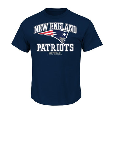 Amazing Majestic NFL New England Patriots Vintage Feel Logo T-Shirt