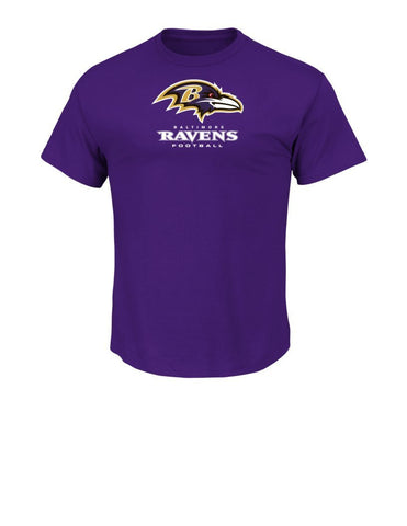 Amazing Majestic NFL Baltimore Ravens Vintage Feel Logo T-Shirt