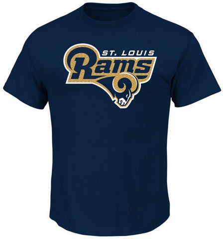 Amazing Majestic NFLSt. Louis Rams Vintage Feel Logo T-Shirt